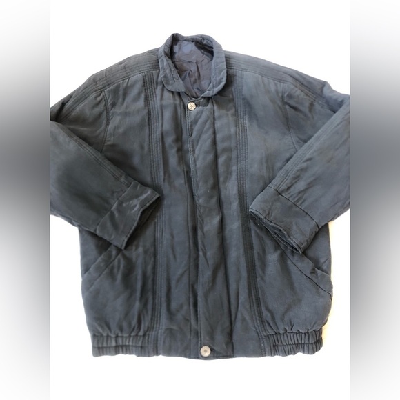 Vtg Oversized Silk Bomber Jacket - Picture 14 of 16